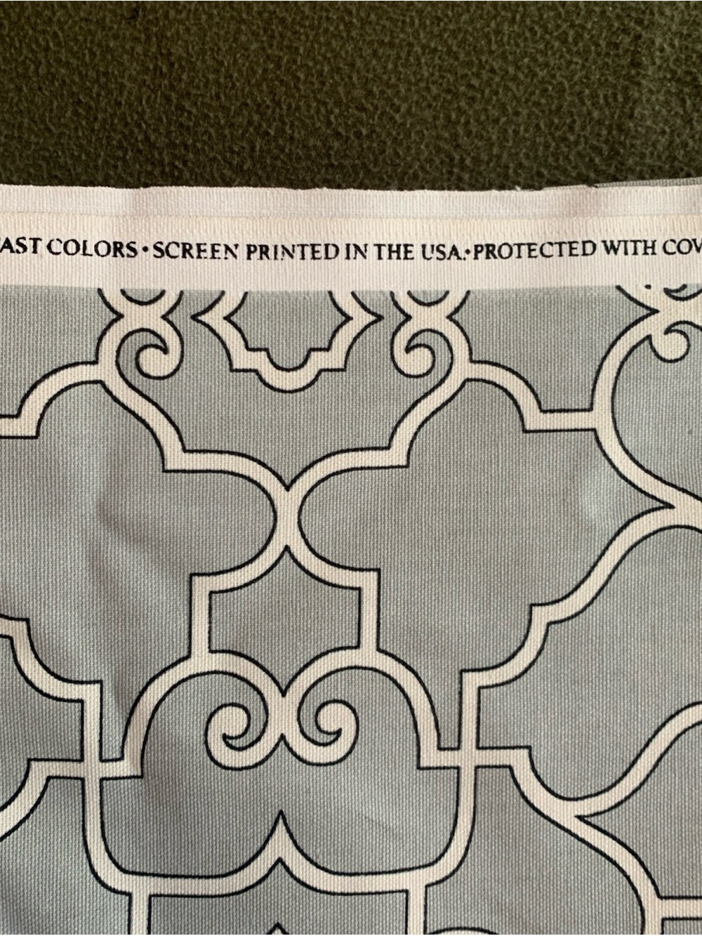 New Covington Fabric “Windsor” gray, black and white pattered fabric. 5 yds. 54” - Picture 3 of 4